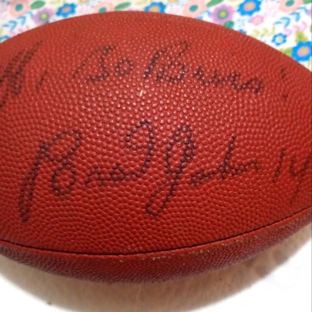 Signed NFL Players ball spalding